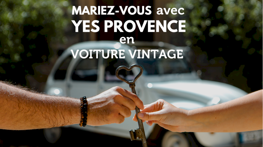 Mariez-vous avec Yes Provence en voiture vintage !
